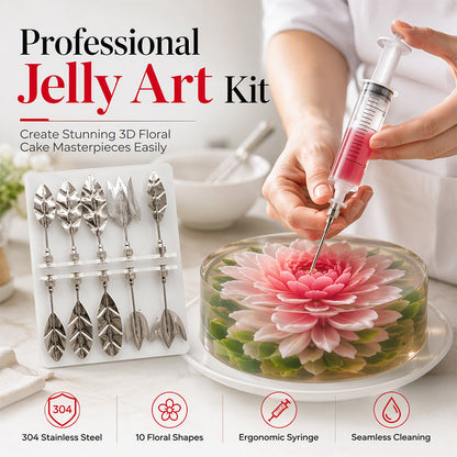 🛒 🎂 3D zselatin festőeszközök – Professzionális készlet, valósághű virágok és rozsdamentes acél  ✨🎨