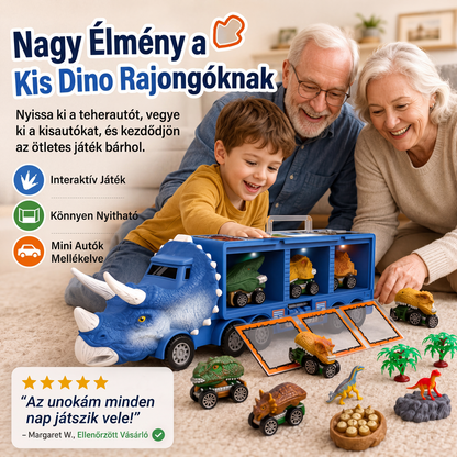 🚛 Interaktív dinoszaurusz-szállító játék teherautó