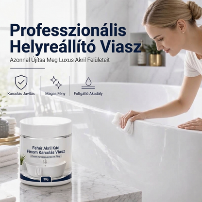 🛁 Fehér akril fürdőkád finom karcolásjavító viasz – Hatékony felületjavítás ✨