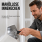 🔧 Saroksimító: rozsdamentes acél lap, ergonomikus markolat – hibátlan belső és külső sarkokhoz