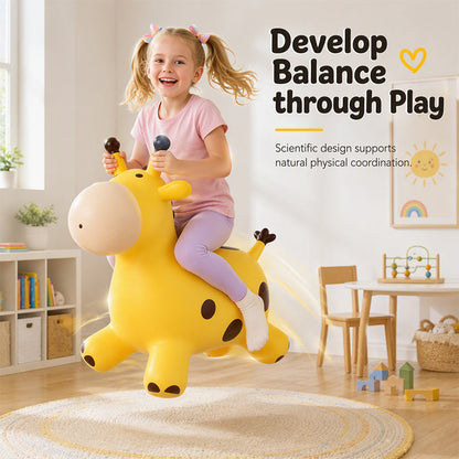 🦒Aranyos zsiráf alakú ugráló állat a gyerekeknek – Vidám játék, biztonságos szórakozás otthon
