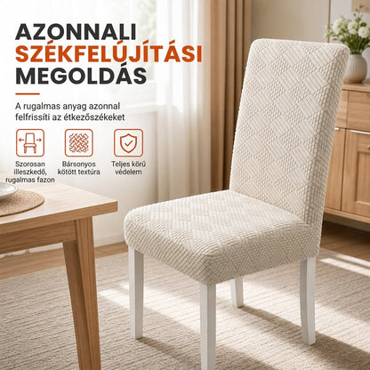 🪑 Univerzális nyújtható kötött étkezőszék huzat – Rugalmas, praktikus, elegáns ✨