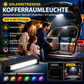 🔆 Napelemes LED-es csomagtérvilágítás autókhoz – automatikus érzékelővel, vezeték nélküli, 6 szín, SUV-okhoz és egyéb járművekhez